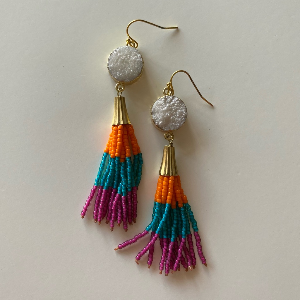 Baublebar Multi-Colored Beaded Drop Earrings 15$
